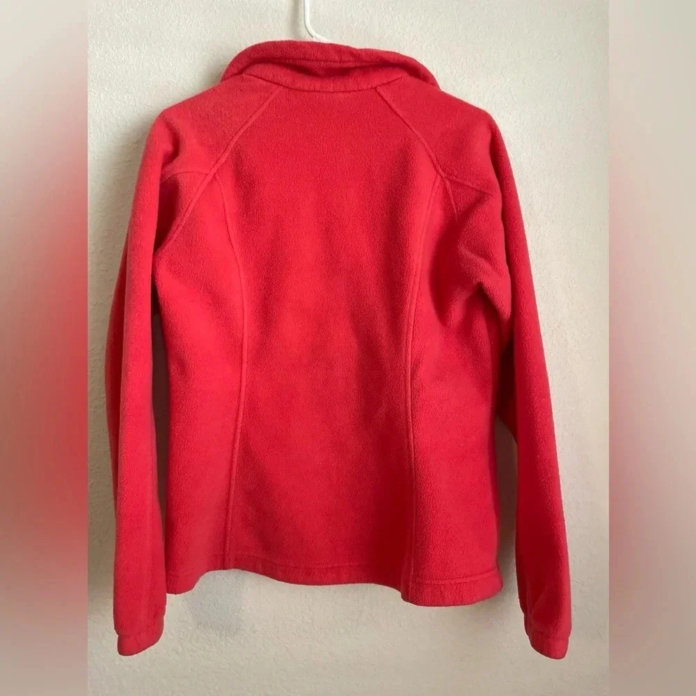 Columbia women’s fleece zip front red coral jacket size M - Picture 2 of 6